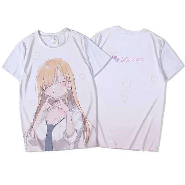 

Inspired by My Dress-up Darling Marin Kitagawa T-shirt Cartoon 100% Polyester Anime Harajuku Graphic Kawaii T-shirt For Men's / Women's / Couple's