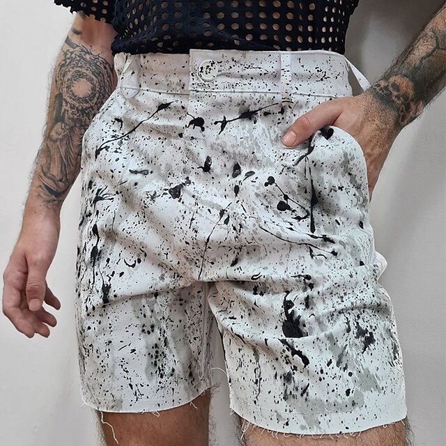 

Men's Stylish Casual / Sporty Shorts Pocket Knee Length Pants Sports Outdoor Daily Micro-elastic Tie Dye Comfort Breathable Mid Waist Grey M L XL XXL 3XL
