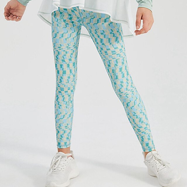 

Kids Girls' Pants Green Blue Purple Patchwork Spring Summer Active Sport 2-6 Years