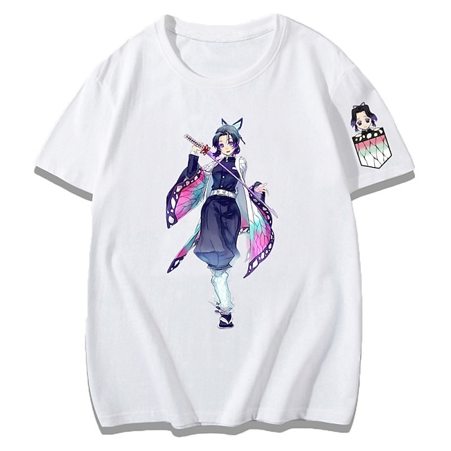 

Inspired by Demon Slayer: Kimetsu no Yaiba Kochou Shinobu T-shirt Cartoon 100% Polyester Anime Harajuku Graphic Kawaii T-shirt For Men's / Women's / Couple's