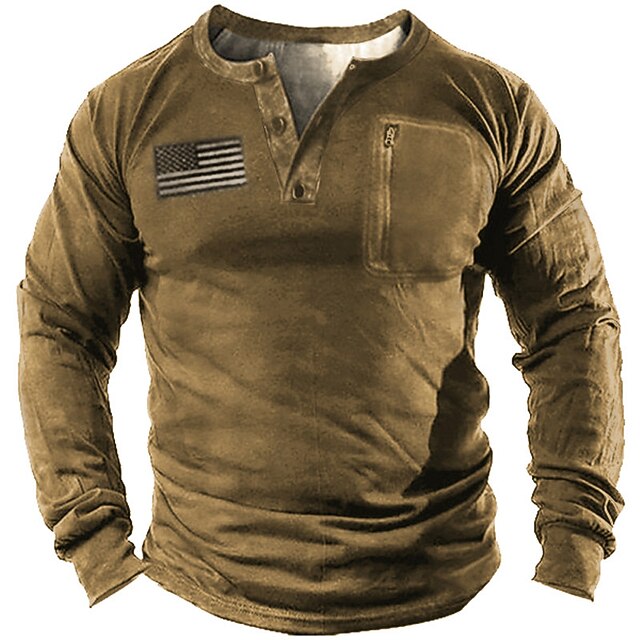

Men's Sweatshirt Pullover Graphic National Flag Sports Outdoor Casual Daily 3D Print Basic Casual Hoodies Sweatshirts Brown