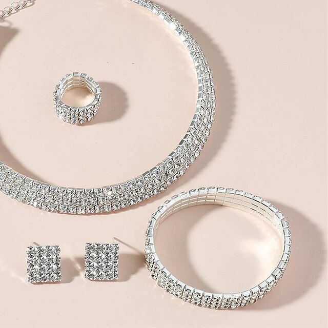 Parure De Bijoux Rayée Noir Et Blanc - Collier, Bracelet Et Boucles D'oreilles Neufs Sans Emballage
