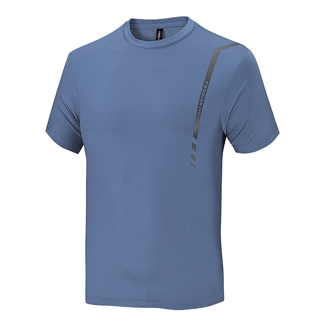 Sports & Outdoors Running, Jogging & Walking | Mens Running Shirt Top Athleisure Summer Elastane Breathable Quick Dry Soft Fitne