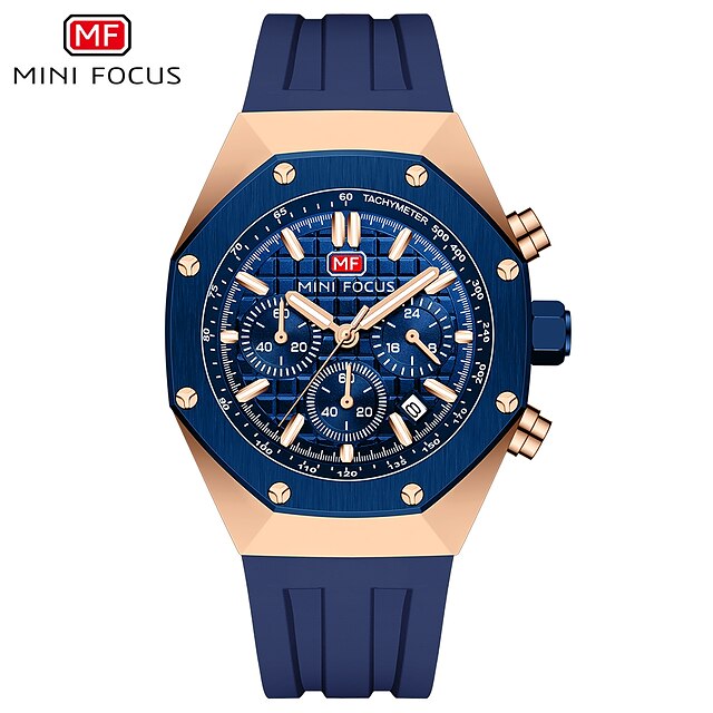 

MINI FOCUS Quartz Watch for Men Analog Quartz Stylish Formal Style Modern Style Waterproof Calendar Noctilucent Alloy Silicone Fashion