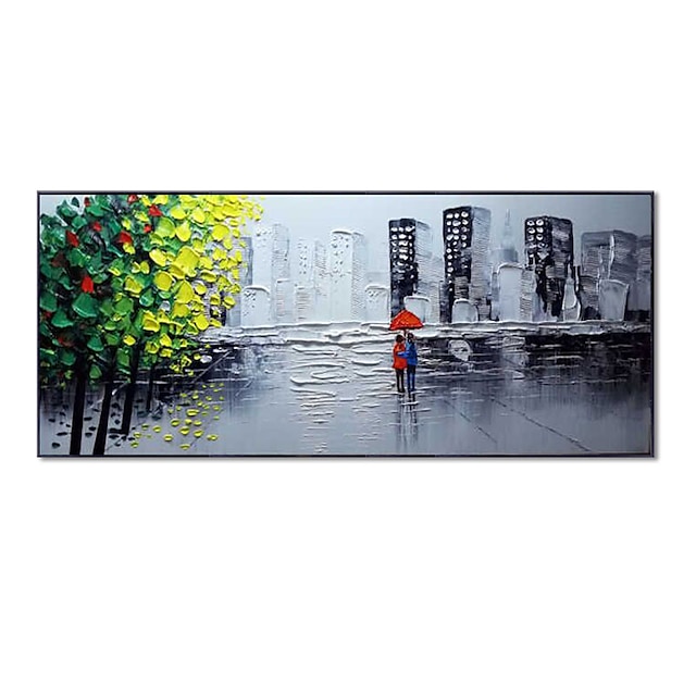 

Oil Painting Hand Painted Vertical Abstract Landscape Contemporary Modern Rolled Canvas (No Frame)