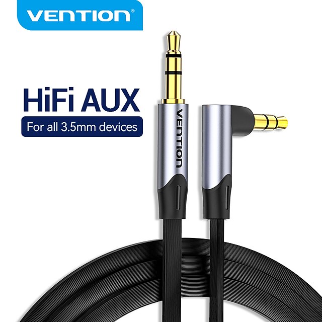  vention audio 3.5 jack aux câble jack 3.5 mm mâle à mâle haut-parleur câble auxiliaire pour voiture casque xiaomi audio câble aux cordon