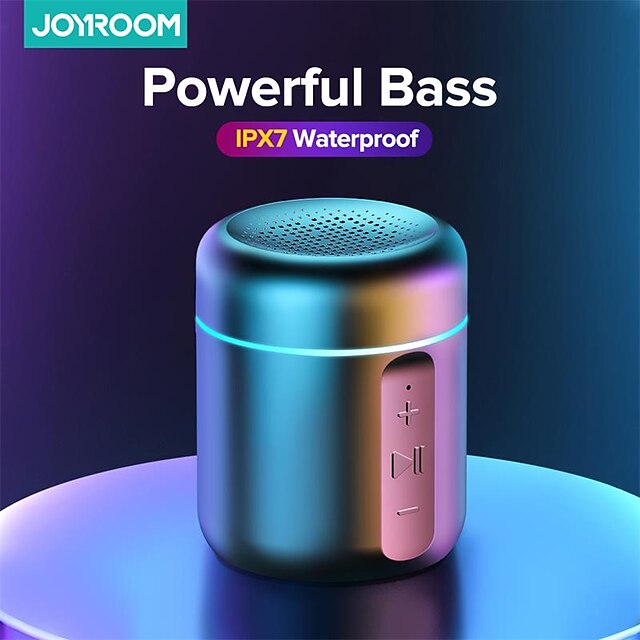 

Joyroom Mini Bluetooth Speaker Clear 3D Stereo Sound Wireless Portable Speaker TWS Speakers IPX7 Water Resistance Home Outdoor