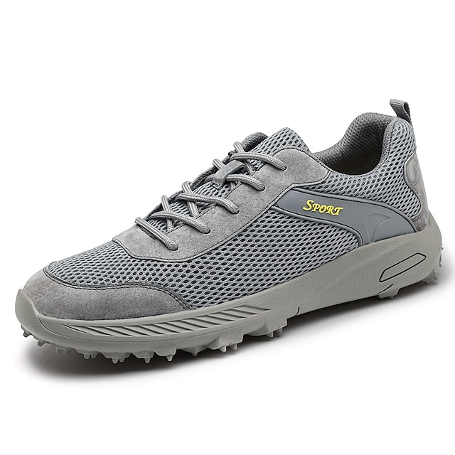 

Men's Sneakers Casual Daily Faux Leather Mesh Gray Beige Spring