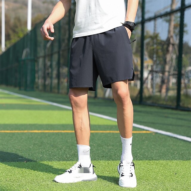 

Men's Chic Modern Casual / Sporty Sweatpants Shorts Patchwork Knee Length Pants Daily Gym Micro-elastic Solid Color Mid Waist White Black Gray Navy Blue M L XL XXL 3XL