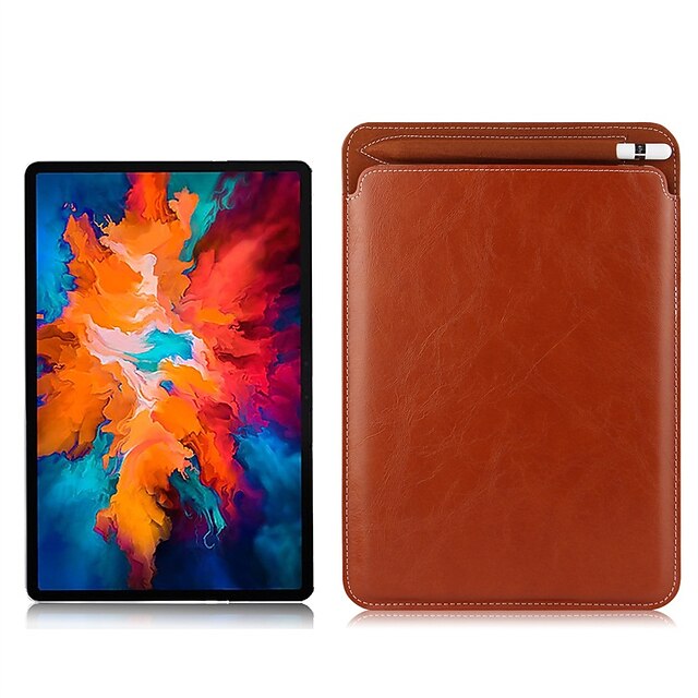 

Tablet Case Cover For Lenovo Tab P11 / Plus Tab P11 Pro Shockproof Solid Colored PU Leather TPU
