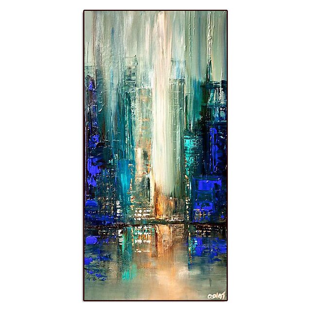 

Oil Painting Hand Painted Vertical Abstract Landscape Contemporary Modern Rolled Canvas (No Frame)