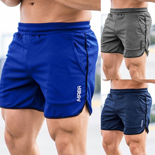  Men's Quick Dry Swim Trunks Swim Shorts with Pockets Drawstring Board Shorts Bathing Suit Solid Colored Swimming Surfing Beach Water Sports Summer