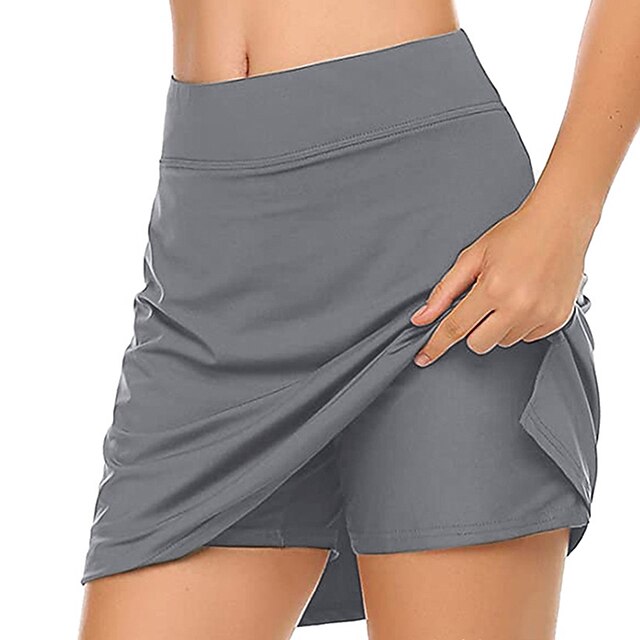 Womens Clothing Womens Bottoms | Womens Casual / Sporty Athleisure Shorts Skort Slacks 2 in 1 Split Short Pants Leisure Sports W