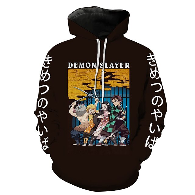 

Inspired by Demon Slayer: Kimetsu no Yaiba Kamado Nezuko Kamado Tanjiro Hoodie Cartoon 100% Polyester Anime Harajuku Graphic Kawaii Hoodie For Men's / Women's / Couple's