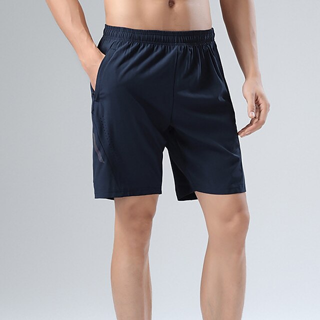 

Men's Casual / Sporty Workout Shorts Pocket Elastic Waist Short Pants Sports Outdoor Daily Micro-elastic Solid Color Comfort Breathable Mid Waist Black Royal Blue Dark Gray M L XL XXL 3XL