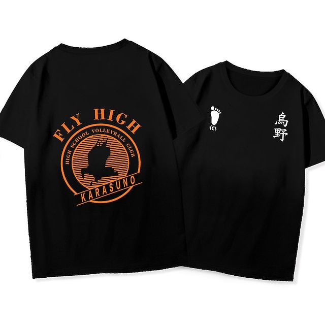 

Inspired by Haikyuu Nekoma high school Hinata ShoYou T-shirt Cartoon 100% Polyester Anime Harajuku Graphic Kawaii T-shirt For Men's / Women's / Couple's
