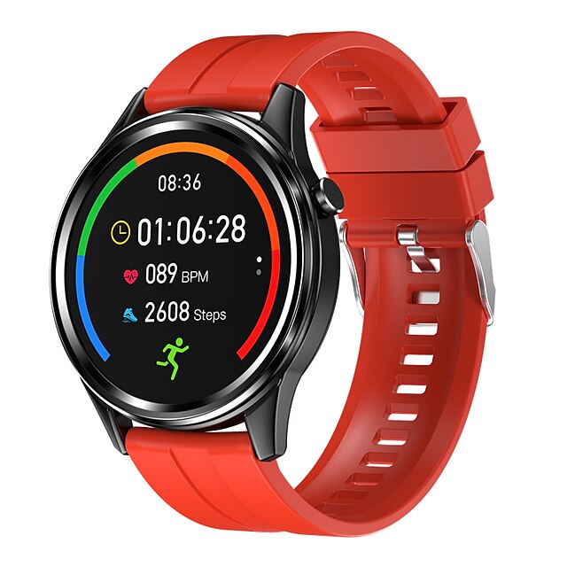 

iPS HSK10 Smart Watch 1.28 inch Smartwatch Fitness Running Watch Bluetooth Pedometer Call Reminder Activity Tracker Compatible with Android iOS Women Men Waterproof Long Standby Message Reminder IP 67