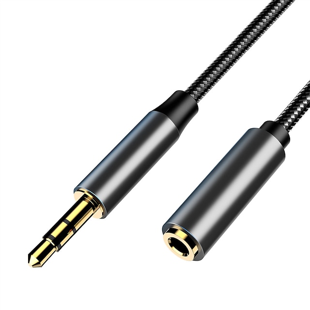

3.5mm Male to 3.5mm Female Audio AUX Cable Headphone Microphone Guitar Recording Adapter Converter Aux Cable