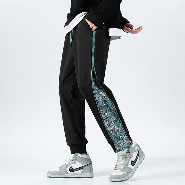 

Men's Casual Chinos Zipper Pants Casual Micro-elastic Solid Color Cashew nuts Mid Waist Black Gray M L XL XXL 3XL