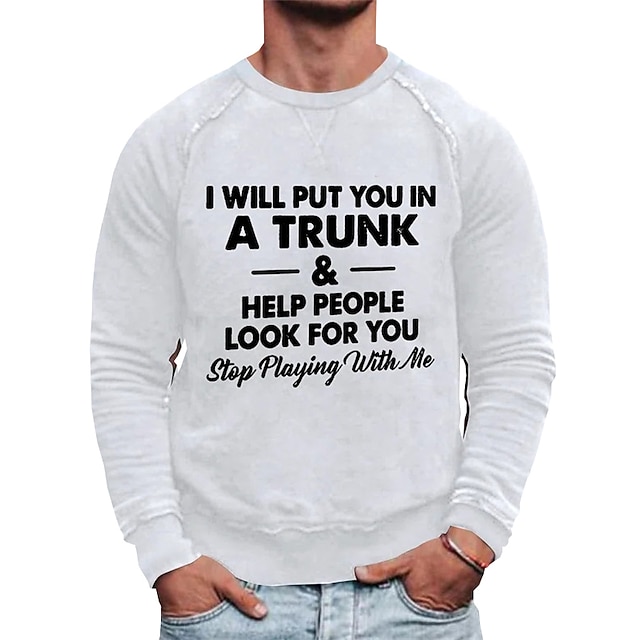

Men's Sweatshirt Pullover Graphic Letter Print Sports Outdoor Casual Daily Hot Stamping Basic Casual Hoodies Sweatshirts White Black Red
