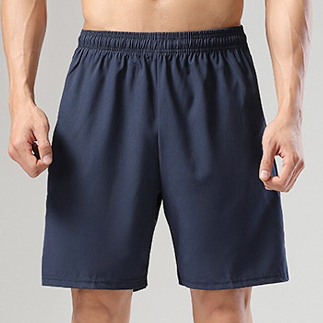 

Men's Casual / Sporty Workout Shorts Pocket Elastic Waist Short Pants Sports Outdoor Daily Micro-elastic Solid Color Comfort Breathable Mid Waist Black Royal Blue Dark Gray M L XL XXL 3XL
