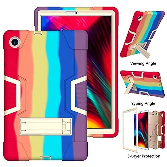 

Tablet Case Cover For Lenovo Tab M10 Plus 10.3 inch Case for Lenovo Tab M10 Plus 2020 2nd Gen TB-X606F / TB-X606X FHD Android Tablet Case Silicone and Hard Back Kids Friendly Cover Built in Stand