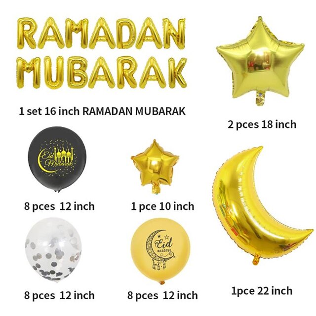 Home & Garden Home Decor | Ramadan 1 set Holiday Decorative Objects Decorations Party Garden Decoration 30 cm - NH73701