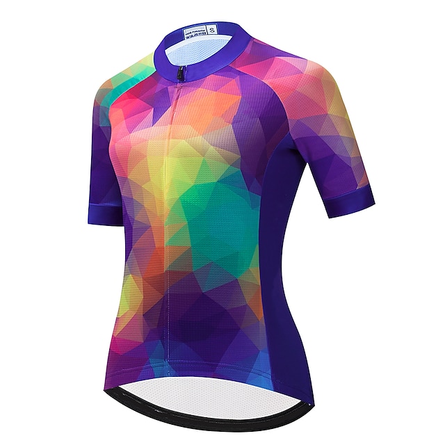 

21Grams Women's Short Sleeve Cycling Jersey Summer Spandex Purple Bike Top Mountain Bike MTB Road Bike Cycling Quick Dry Moisture Wicking Sports Clothing Apparel / Stretchy / Athleisure