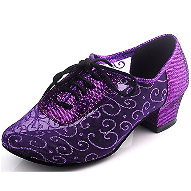 Women's Ballroom Dance Shoes Practice Shoes Latin Salsa Dance Line ...