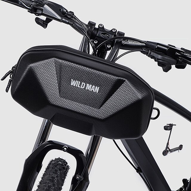 

WILD MAN 3.5 L Bike Handlebar Bag Reflective Waterproof Portable Bike Bag PU Leather EVA Bicycle Bag Cycle Bag Cycling Outdoor Exercise