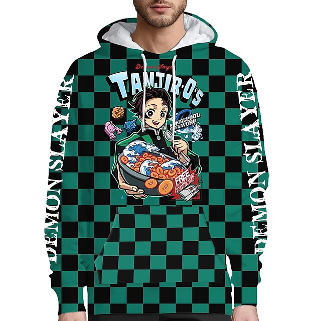 

Inspired by Demon Slayer: Kimetsu no Yaiba Kamado Tanjiro Hoodie Cartoon 100% Polyester Anime Harajuku Graphic Kawaii Hoodie For Men's / Women's / Couple's