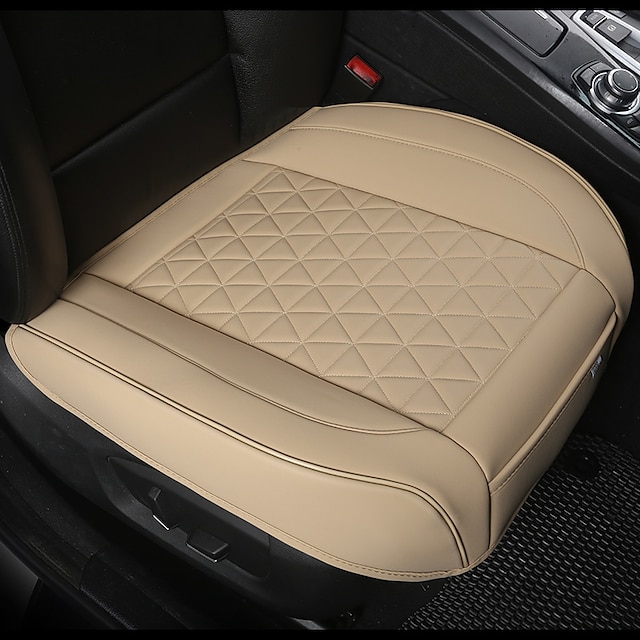  StarFire High End Luxury PU Leather Car Seat Cover Protector, Front Seat Bottom, Compatible with 90% Vehicles