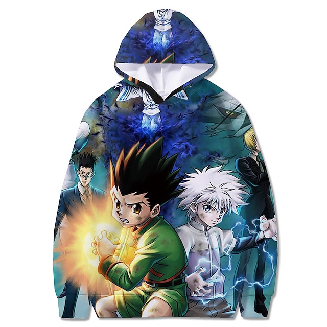

Inspired by HUNTER×HUNTER Killua Zoldyck Hoodie Cartoon 100% Polyester Anime Harajuku Graphic Kawaii Hoodie For Men's / Women's / Couple's