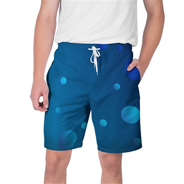 

Men's Streetwear Hawaiian Shorts Beach Shorts 3D Print Elastic Drawstring Design Short Pants Casual Daily Graphic Snowflake Breathable Soft Mid Waist Blue White Black Royal Blue S M L XL XXL