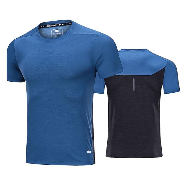 Sports & Outdoors Running, Jogging & Walking | summer fashion sports mens fitness short sleeve lightweight breathable loose elas