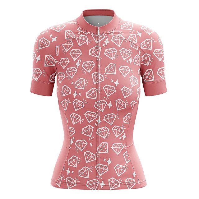 

21Grams Women's Short Sleeve Cycling Jersey Summer Spandex Pink Bike Top Mountain Bike MTB Road Bike Cycling Quick Dry Moisture Wicking Sports Clothing Apparel / Stretchy / Athleisure