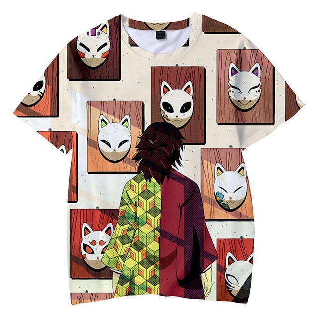 

Inspired by Demon Slayer: Kimetsu no Yaiba Tomioka Giyuu T-shirt Cartoon 100% Polyester Anime Harajuku Graphic Kawaii T-shirt For Men's / Women's / Couple's