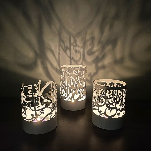 

Iron candlestick hollowed out Candlestick Middle East element home decoration iron handicraft ornaments