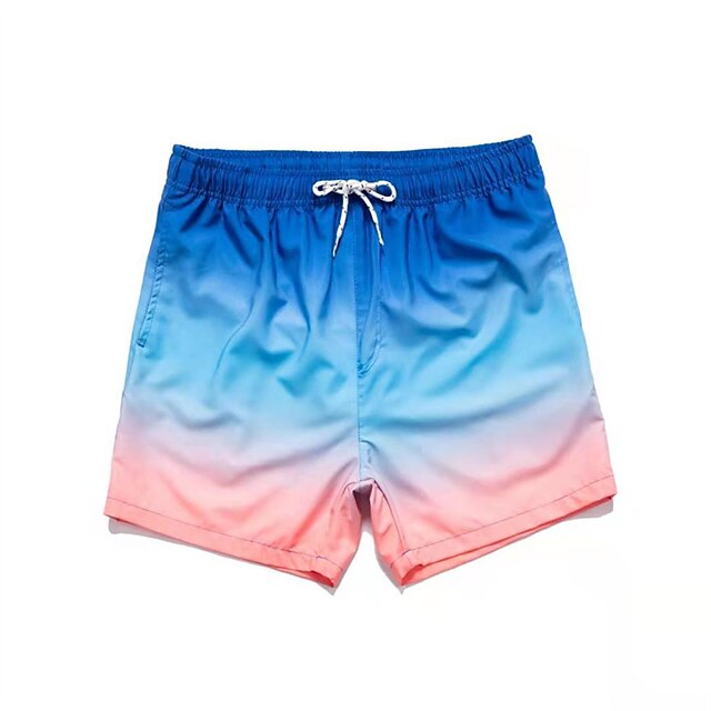 

Men's Classic Style Casual / Sporty Shorts Beach Shorts Drawstring Short Pants Sports Outdoor Daily Graphic Prints Comfort Soft Mid Waist Black and Green Blue Black Black-Red S M L XL XXL