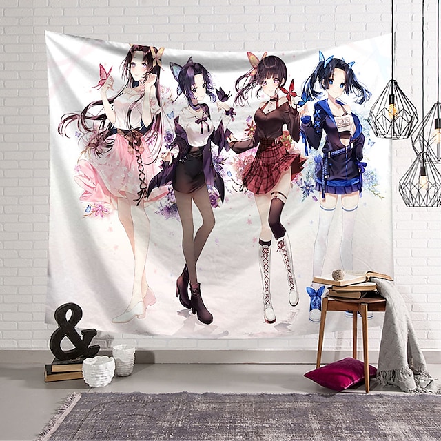 Home & Garden Home Decor | Demon Slayer Anime Wall Tapestry Art Decor Blanket Curtain Hanging Home Bedroom Living Room Decoratio