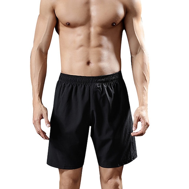 

Men's Casual / Sporty Workout Shorts Pocket Elastic Waist Short Pants Sports Outdoor Daily Micro-elastic Solid Colored Comfort Breathable Mid Waist Black Dark Gray M L XL XXL 3XL