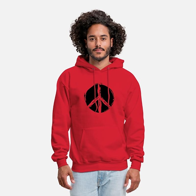 

Inspired by Love and Peace No War Peace Hoodie Cartoon 100% Polyester Anime Harajuku Graphic Kawaii Hoodie For Men's / Women's / Couple's