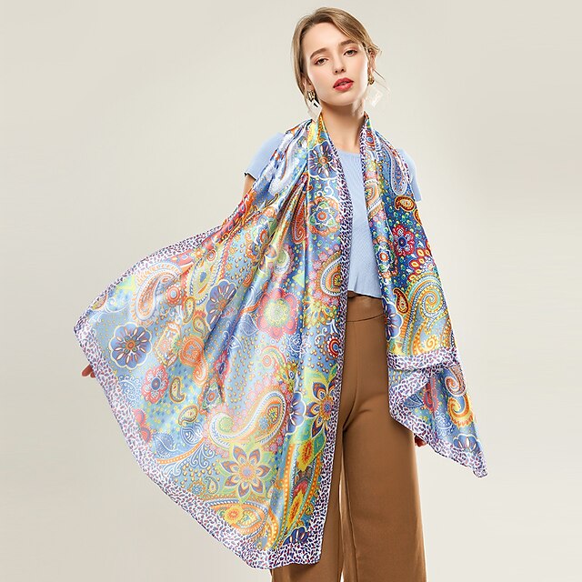 

Sleeveless Ladies Polester / Cotton Blend Event / Party / Holiday Women's Wrap / Women's Scarves With Pattern / Print