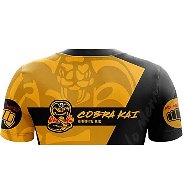 Toys & Hobbies Cosplay & Costumes | Inspired by Cobra Kai Karate Kid T-shirt Anime 100% Polyester Anime 3D Harajuku Graphic T-sh