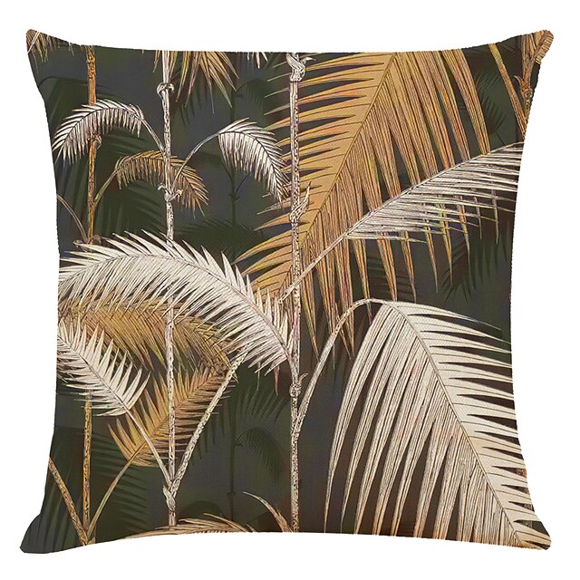 Home & Garden Home Decor | Palm Leaf Double Side Cushion Cover 4PC Soft Decorative Square Throw Pillow Cover Cushion Case Pillow