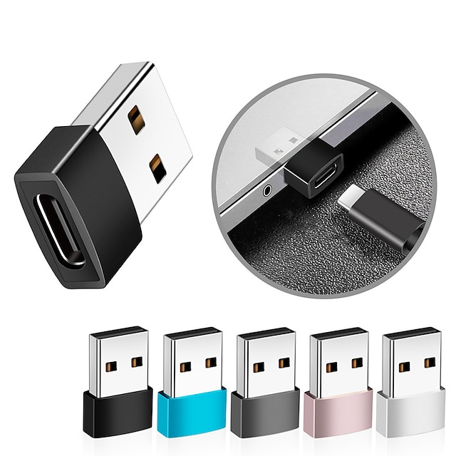  4 Pack USB C Female to USB A Male Adapter Type C Charger Cable Adapter for iPhone 11 12 13 Mini Pro Max SE3 Airpods iPad Air 4 2020 2021 Samsung Galaxy Note 20 S20 Plus 20 S21 FE Ultra Google Pixel 6