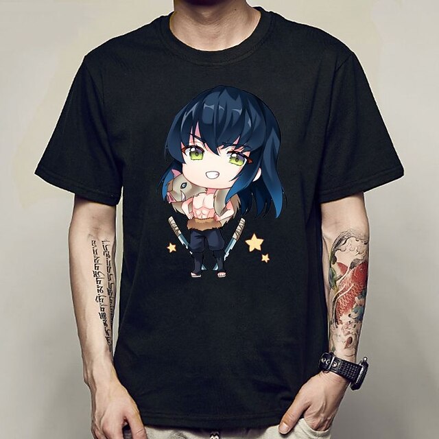 

Inspired by Demon Slayer: Kimetsu no Yaiba Kamado Nezuko Agatsuma Zenitsu Kamado Tanjiro T-shirt Cartoon 100% Polyester Anime Harajuku Graphic Kawaii T-shirt For Men's / Women's / Couple's