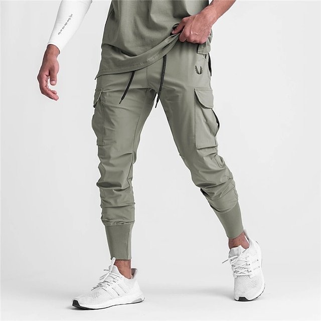 

Men's Fashion Streetwear Jogger Sweatpants Trousers Pocket Elastic Drawstring Design Pants Casual Daily Solid Color Comfort Soft Mid Waist Black Gray Light Green Khaki Coffee L XL XXL 3XL 4XL