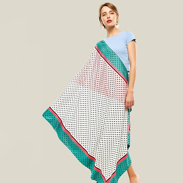 

Sleeveless Ladies Polester / Cotton Blend Party / Holiday Women's Wrap / Women's Scarves With Pattern / Print