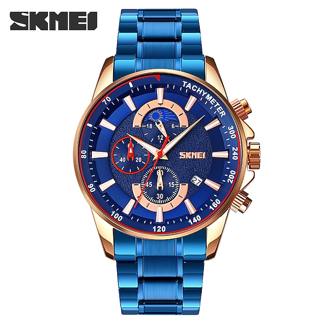 

SKMEI Quartz Watch for Men Analog Quartz Stylish Stylish Casual Waterproof Stopwatch Day Date Alloy Alloy Fashion